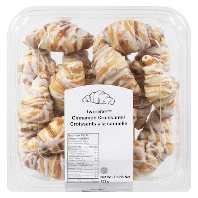 two-bite Cinnamon Croissants 423 g, $1.77/100g