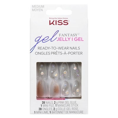 Kiss Gel Fantasy Jelly Ready-To-Wear Nails Medium 1 ea, $14.99/1ea