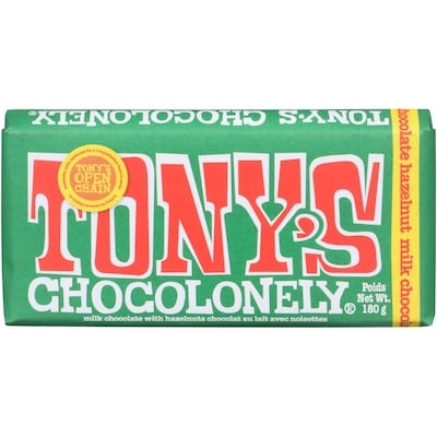 Tony's Chocolonely Milk Chocolate With Hazelnuts 180 g, $4.44/100g
