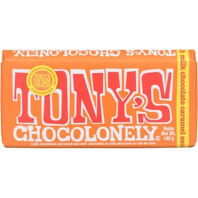 Tony's Chocolonely Milk Chocolate Caramel Sea Salt 180 g, $4.44/100g