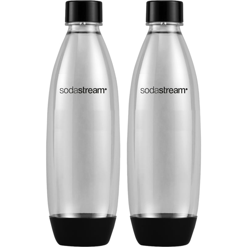 1L Fuse Black Bottles Twin Pack - Dishwasher Safe