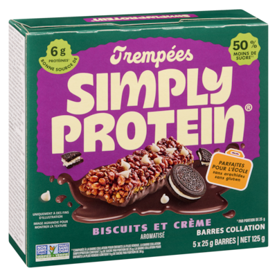 Trempé barres biscuits et crème aromatisé