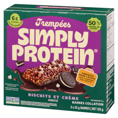 Trempé barres biscuits et crème aromatisé