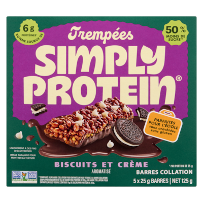 Trempé barres biscuits et crème aromatisé