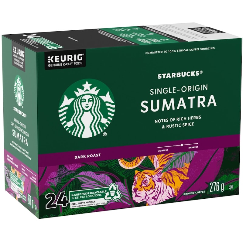 Single Origin Sumatra Coffee, Keurig Pods, K-cups
