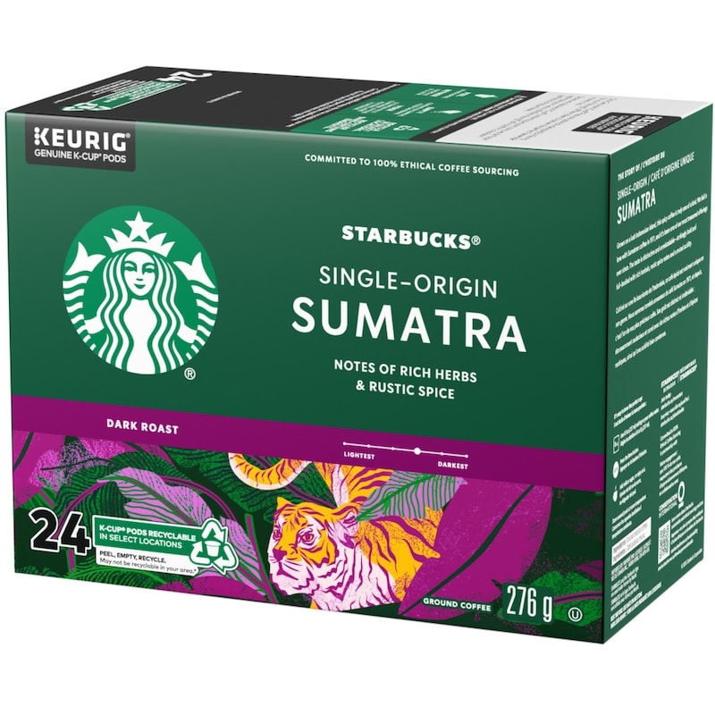 Single Origin Sumatra Coffee, Keurig Pods, K-cups
