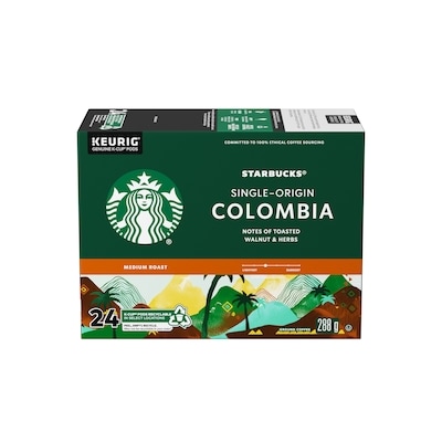 Starbucks Single Origin Colombia Coffee, Keurig Coffee Pods 24 ea, $1.25/1ea