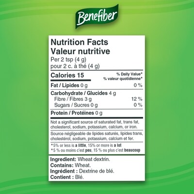 Poudre de fibres alimentaires prébiotiques quotidienne , sans saveur et sans sucre – 125 portions (500 g)