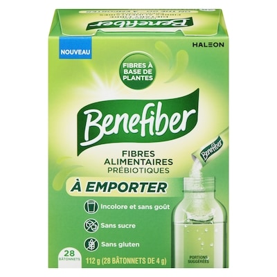 Benefiber Fibres alimentaires prébiotiques à emporter 28 ea, 0,68 $/1ch