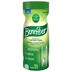 Benefiber Poudre de fibres alimentaires prébiotiques quotidienne , sans saveur et sans sucre – 62 portions (248 g) 62 ea, 0,26 $/1ch