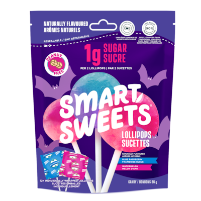 Smart Sweets Halloween Lollipops 86 g, $8.13/100g