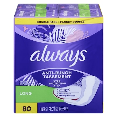 Always Protège-dessous longs 80 unités 80 ea, 0,16 $/1ch