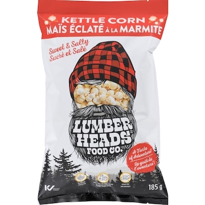 Lumber Heads Kettle Corn Sweet & Salty 185 g, $2.70/100g