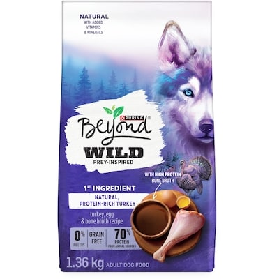 Purina Beyond Wild Turkey, Egg & Bone Broth Recipe, Dry Dog Food 1.36 kg, $1.10/100g
