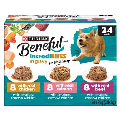 Beneful Beneful Wet Dog Food Incredibites Real Chicken, Salmon, and Beef in Gravy VP 2.04 kg, $1.47/100g