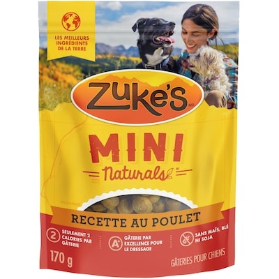 ZUKES Zuke's mini naturals gâteries d'entraînement à la recette de poulet, gâteries pour chiens 170 g, 6,17 $/100g