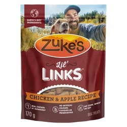 ZUKES Zuke's Lil' Links Dog Treats Chicken and Apple Recipe Training Treats 170 g, $5.59/100g
