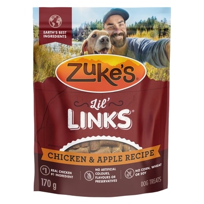 ZUKES Zuke's Lil' Links Dog Treats Chicken and Apple Recipe Training Treats 170 g, $6.17/100g