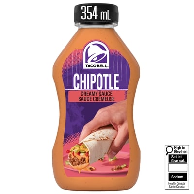 Taco Bell Sauce chipotle crémeuse, bouteille 354 ml, 1,49 $/100ml