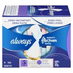 Always Infinity Pads Size 5 Unscented 11 ea, $0.73/1ea