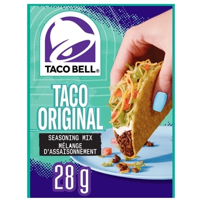 Taco Bell Mélange d'assaisonnement original taco, paquet 28 g, 4,61 $/100g