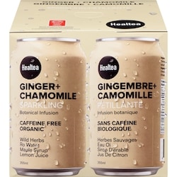 Healtea Sparkling Herbal Tea Ginger + Chamomile 4x355.0 ml, $0.67/100ml