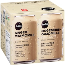 Healtea Sparkling Herbal Tea Ginger + Chamomile - 4x355.0 ml | No