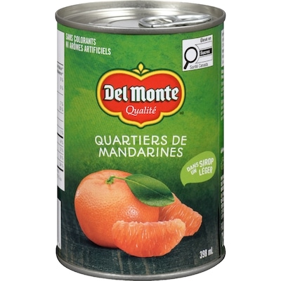 Del Monte Quartiers de mandarines dans un sirop léger 398 ml, 0,88 $/100ml