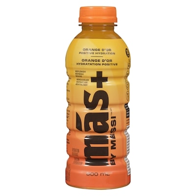 MAS+ Hydration Beverage Orange D'or Positive Hydration 500 ml, $0.70/100ml