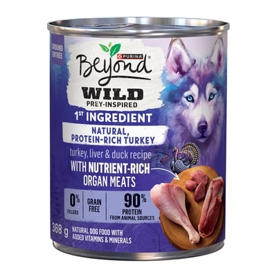 Purina Beyond Wild Turkey, Liver & Duck Recipe, Wet Dog Food 368 g, $0.89/100g