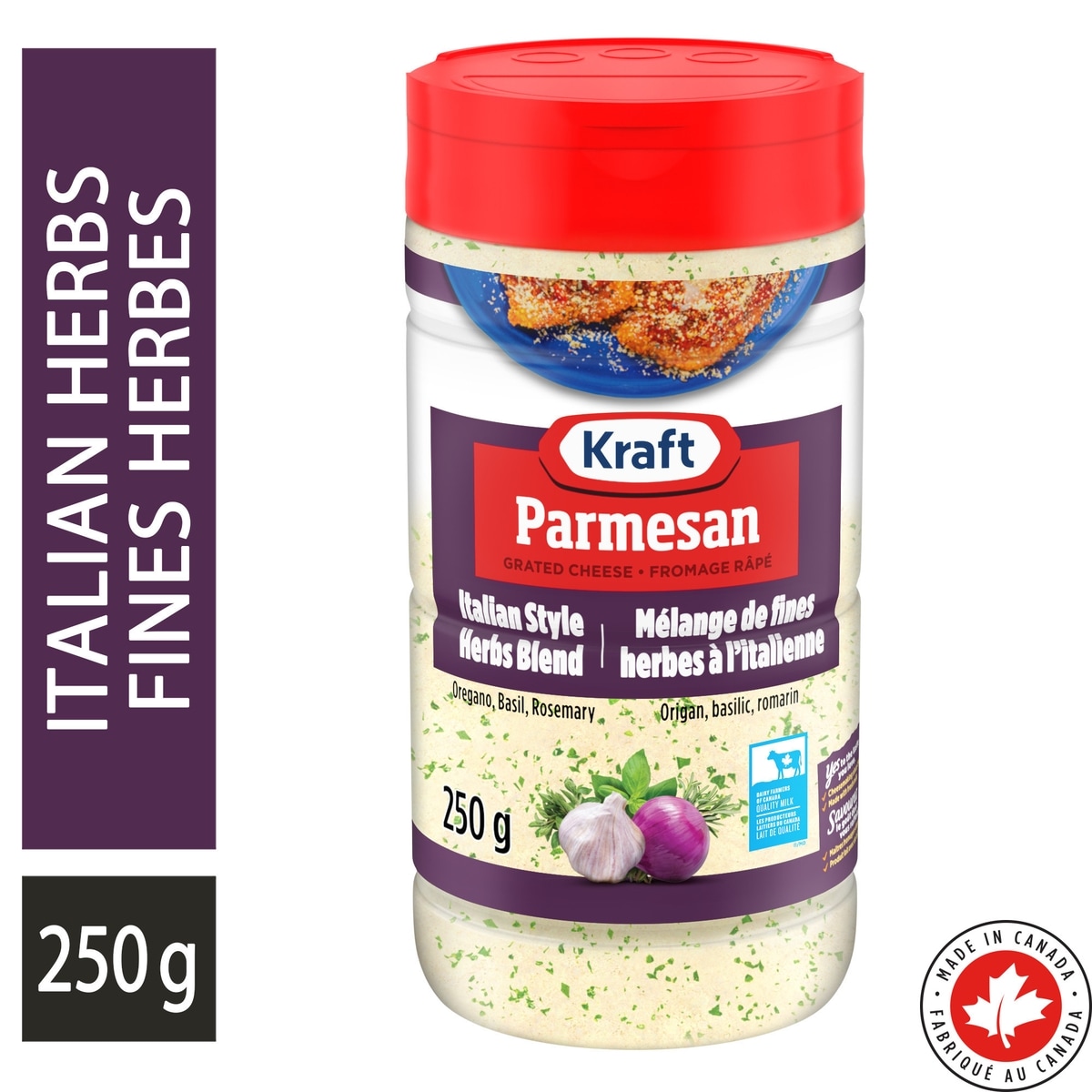 Kraft Italian Style Grated Parmesan Cheese 250G 0.25 kg, $3.40/100g