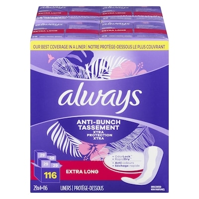 Always Liner, Extra Long 116 ea, $0.15/1ea