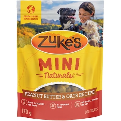 ZUKES Zuke's Mini Naturals Tender Bites Peanut Butter & Oats Recipe, Dog Treats 170 g, $5.59/100g