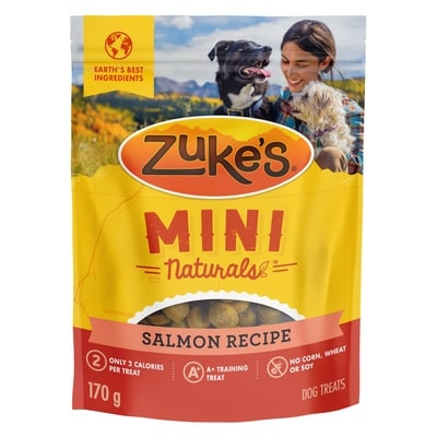 ZUKES Zuke's Mini Naturals Dog Treats Tender Bites Salmon Recipe 170 g, $6.17/100g