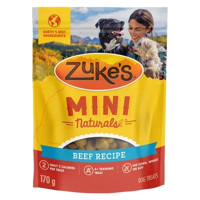 ZUKES Zuke's Mini Naturals Tender Bites Beef Recipe, Dog Treats 170 g, $6.17/100g