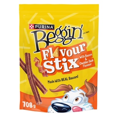 Purina Beggin' Flavour Stix Bacon & Cheddar Jack, Dog Treats 708 g, $1.55/100g