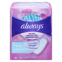 RapidDry Liners, Unscented Thin