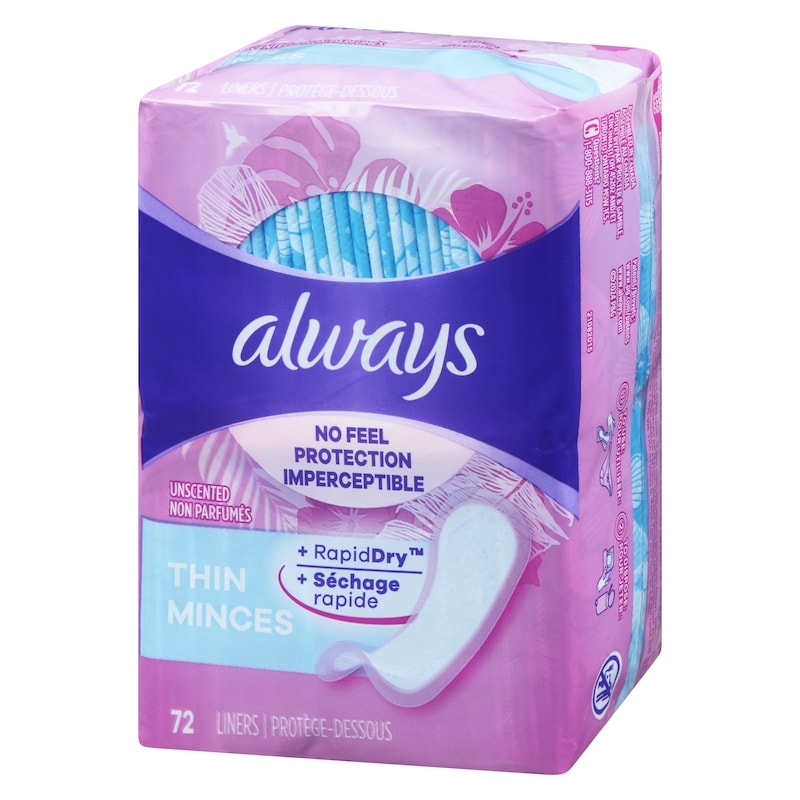 RapidDry Liners, Unscented Thin