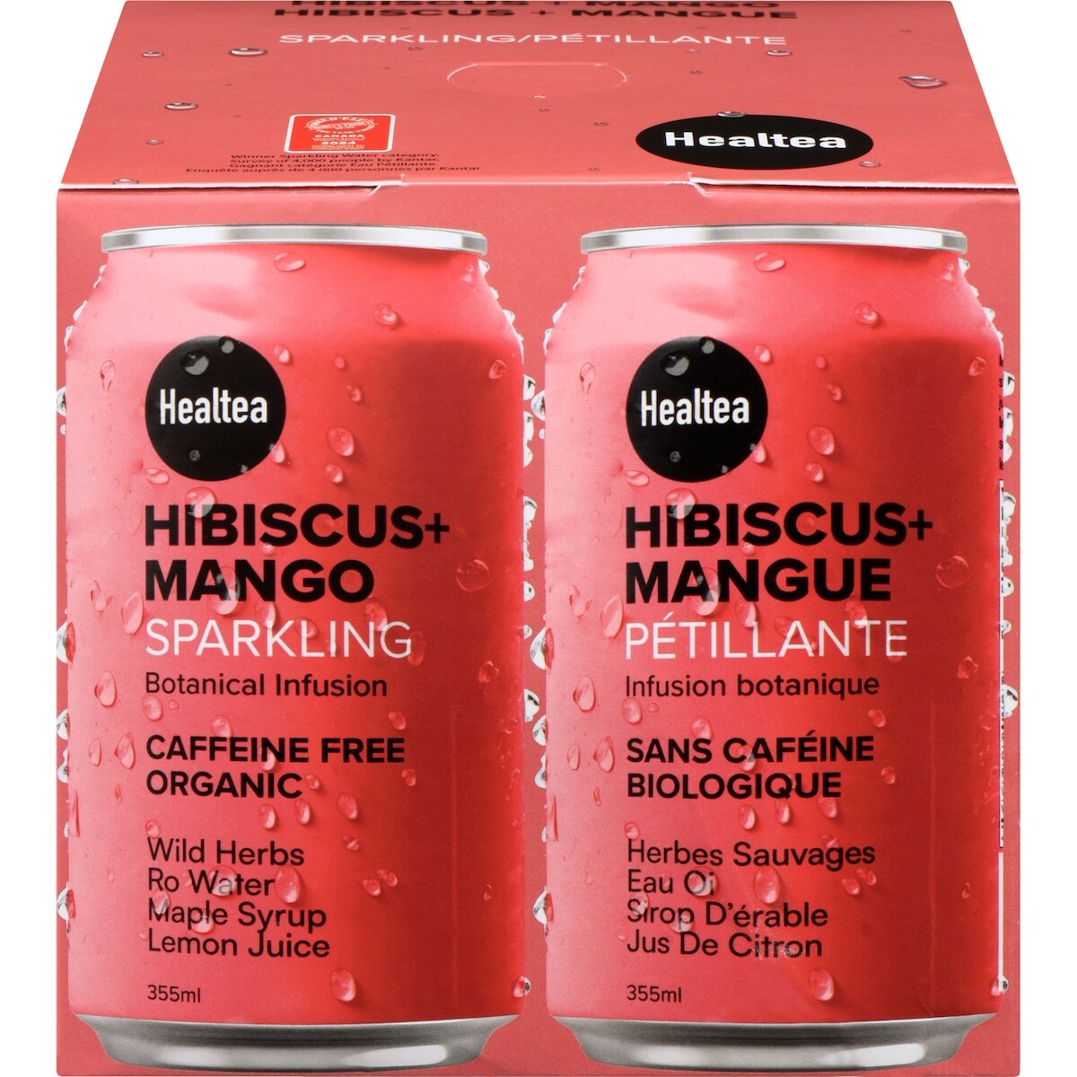 Healtea Sparkling Herbal Tea Hibiscus + Mango