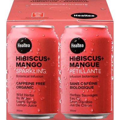 Healtea Sparkling Herbal Tea Hibiscus + Mango 4x355.0 ml, $0.67/100ml