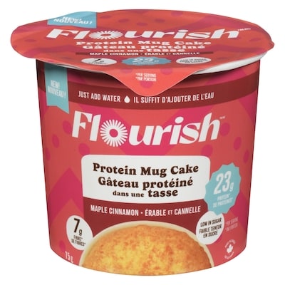 Flourish Protein Mug Cake Maple Cinnamon 75 g, $4.92/100g
