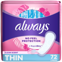 Daily Liners, Regular Absorbency, Scented, 72 Ct