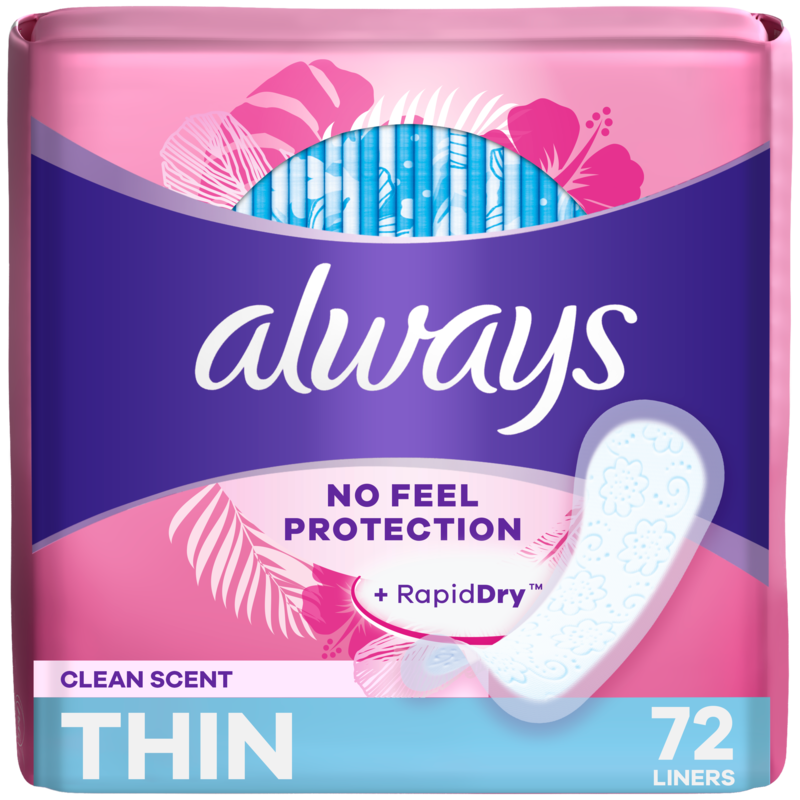 Daily Liners, Regular Absorbency, Scented, 72 Ct