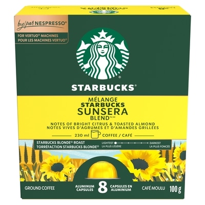 Starbucks SUNSERA BLEND Coffee For NESPRESSO VERTUO 100 g, $12.99/100g