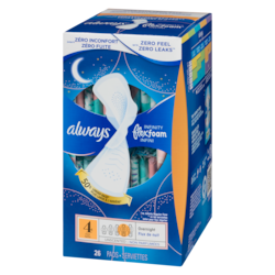 Always Infinity Feminine Pads for Women, Flexfoam Pads with Wings