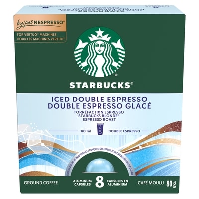 Starbucks Double espresso glacé pour NESPRESSO VERTUO 80 g, 16,24 $/100g