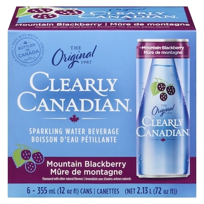 Clearly Canadian Sparkling Water Beverage Mountain Blackberry 6x355.0 ml, $0.42/100ml