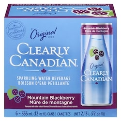 Clearly Canadian Boisson d'eau pétillante mûre de montagne 6x355.0 ml, 0,42 $/100ml