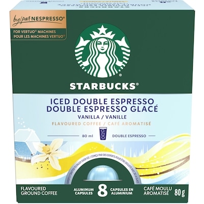 Starbucks Iced Double Espresso Vanilla For NESPRESSO VERTUO 80 g, $16.24/100g