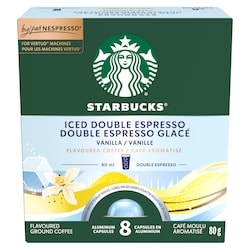 Starbucks Double espres. glacé vanille pour NESP. VERTUO 80 g, 16,24 $/100g